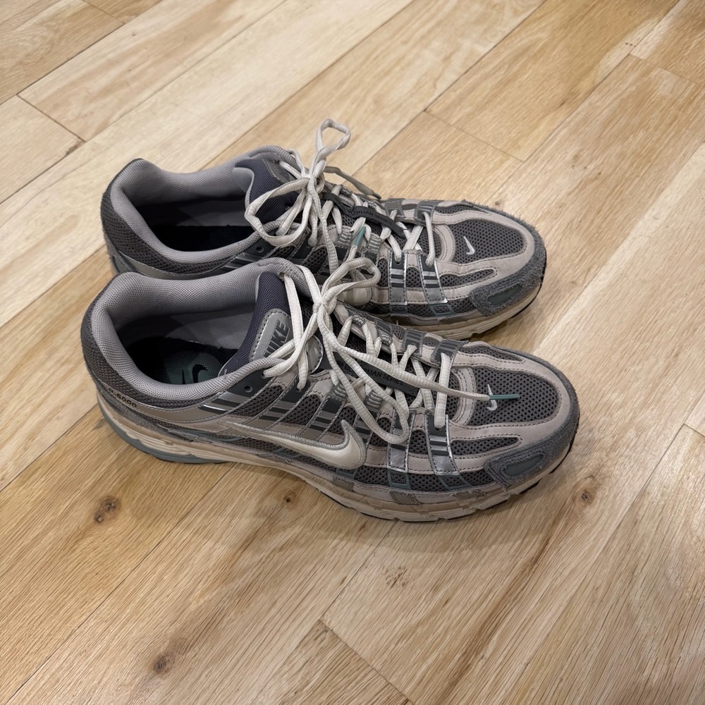 Nike P6000 Grey Mesh & Suede Sneakers
